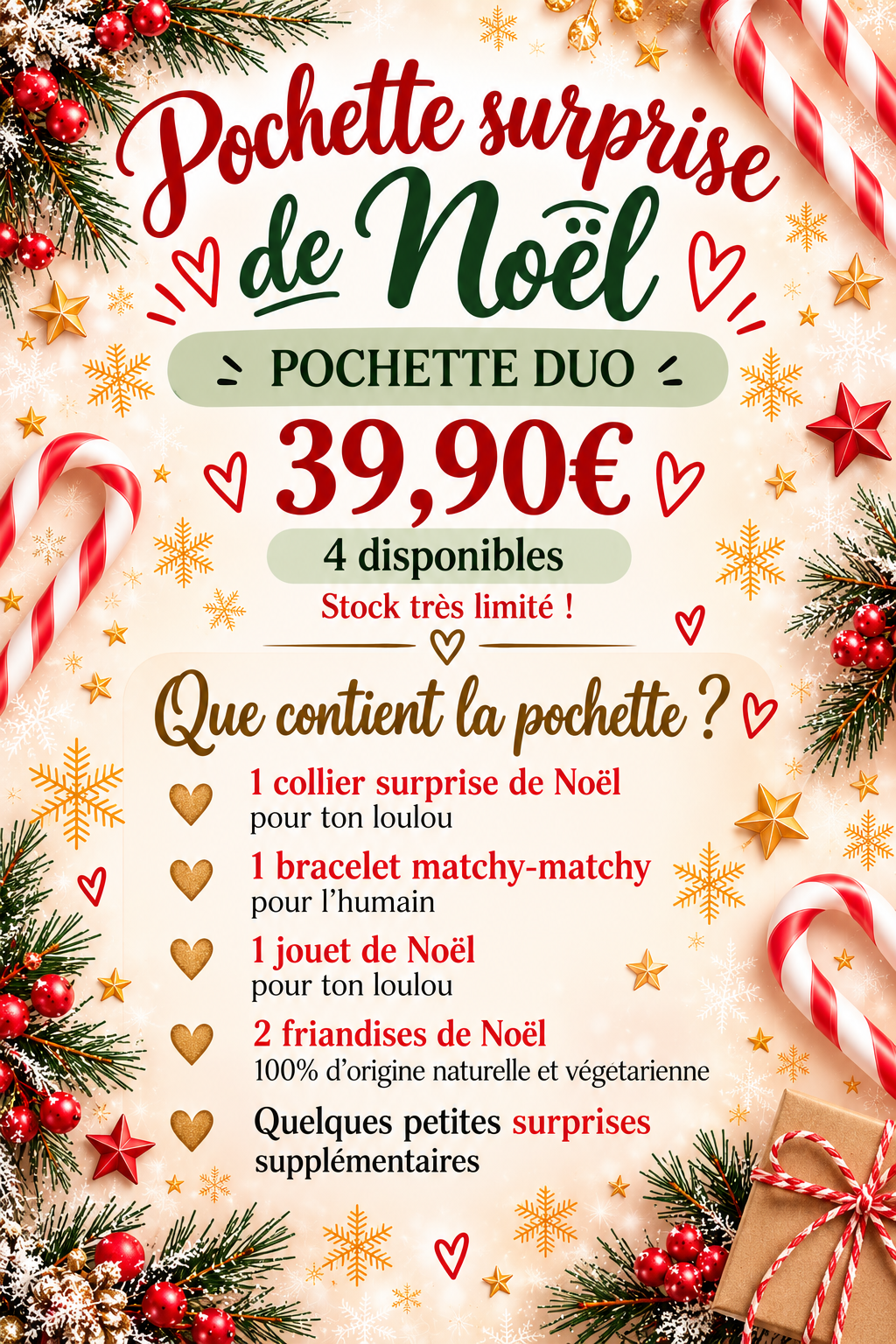 Pochettes Surprise de Noël "DUO"