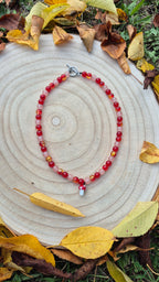Collier "Feuillage rouge"
