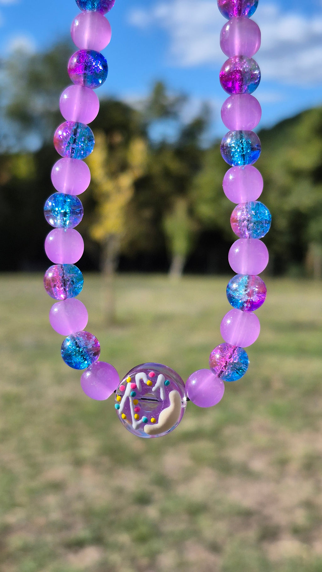 Collier "Donuts Cassis"
