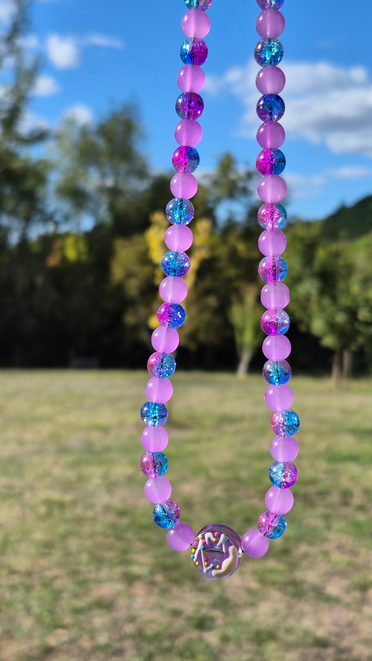 Collier "Donuts Cassis"