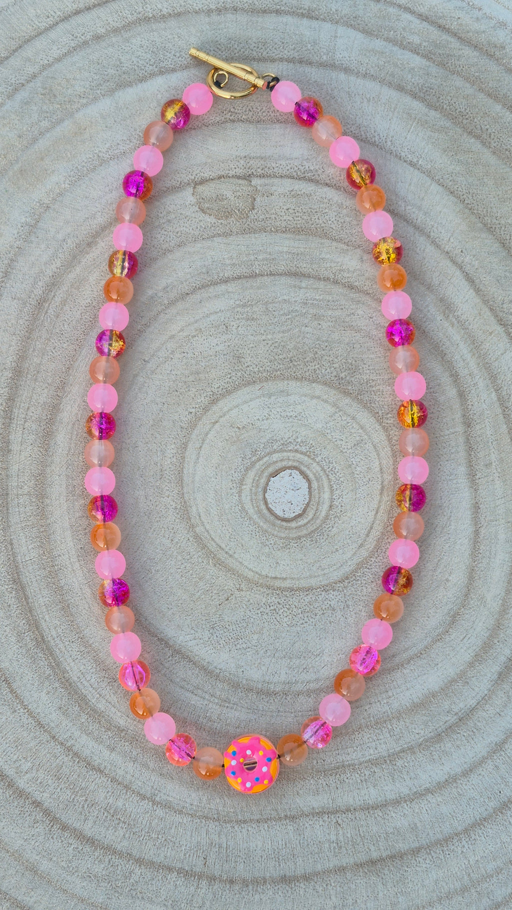 Collier "Donuts Pêche"