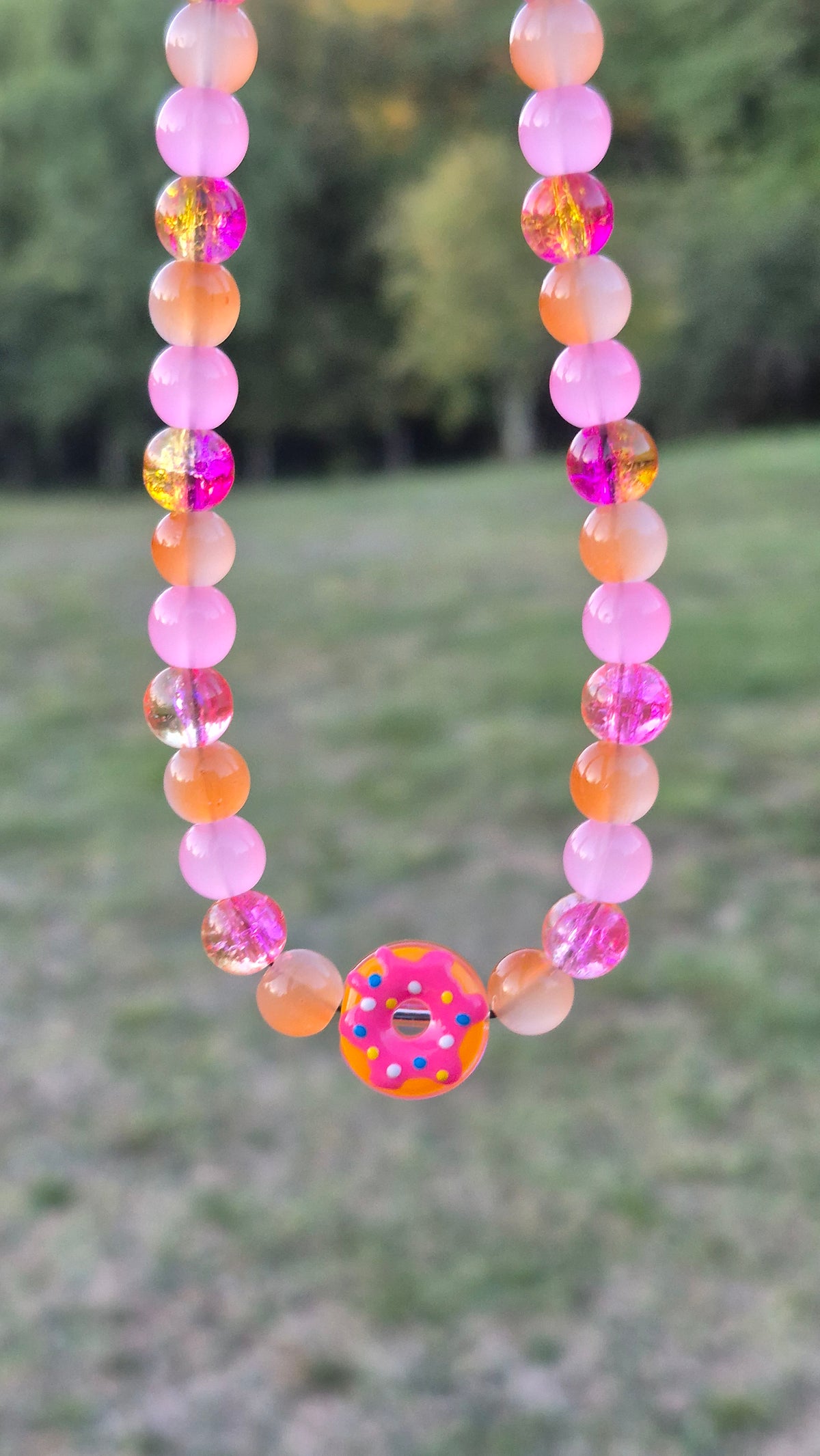 Collier "Donuts Pêche"