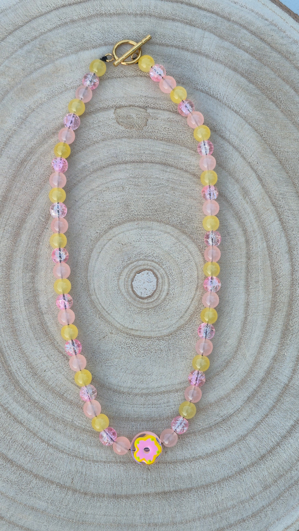 Collier "Donuts Citron"