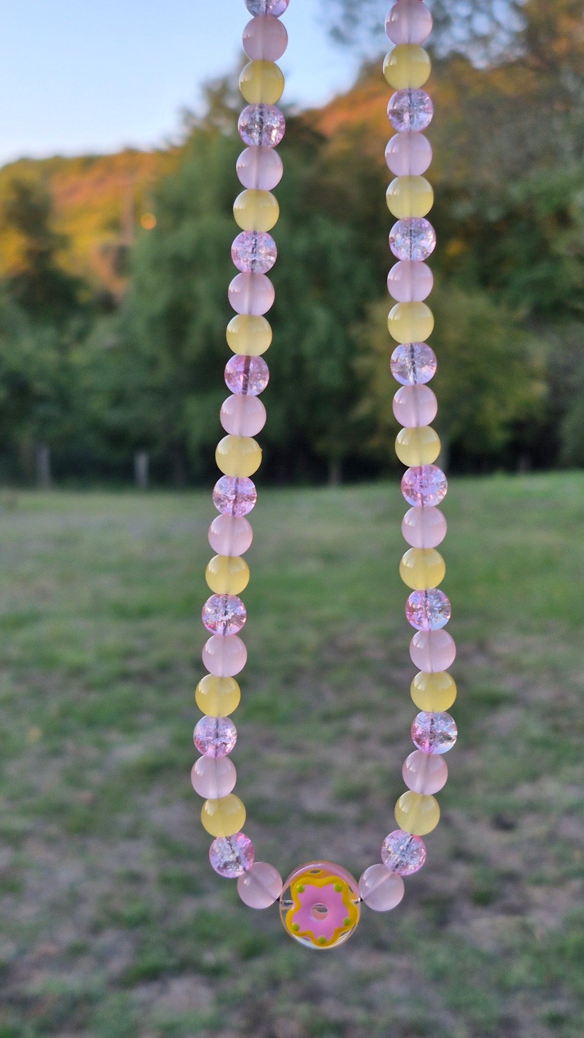 Collier "Donuts Citron"