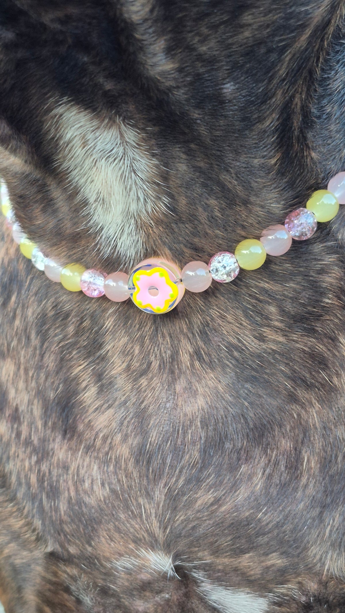 Collier "Donuts Citron"