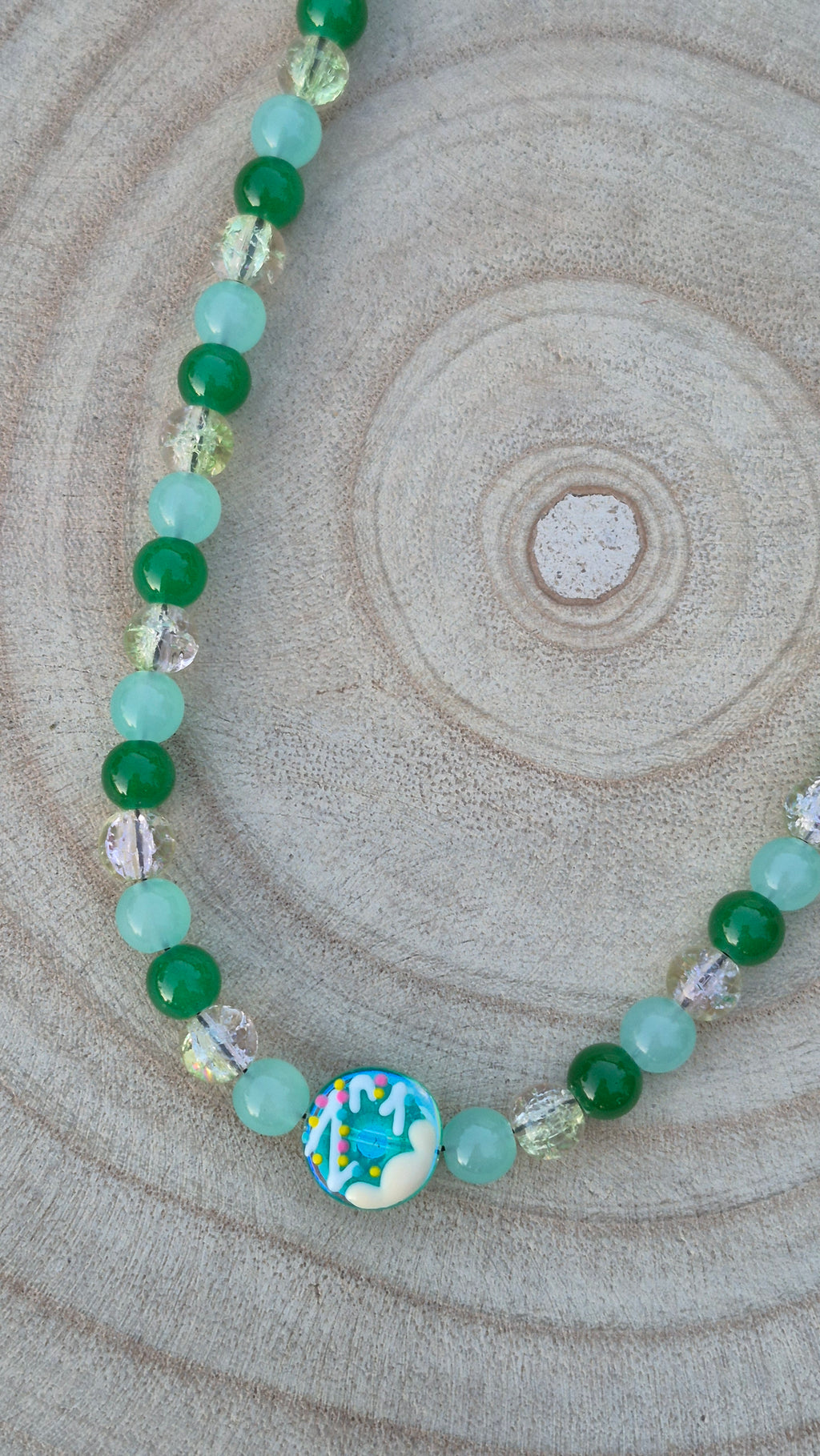 Collier "Donuts Kiwi"