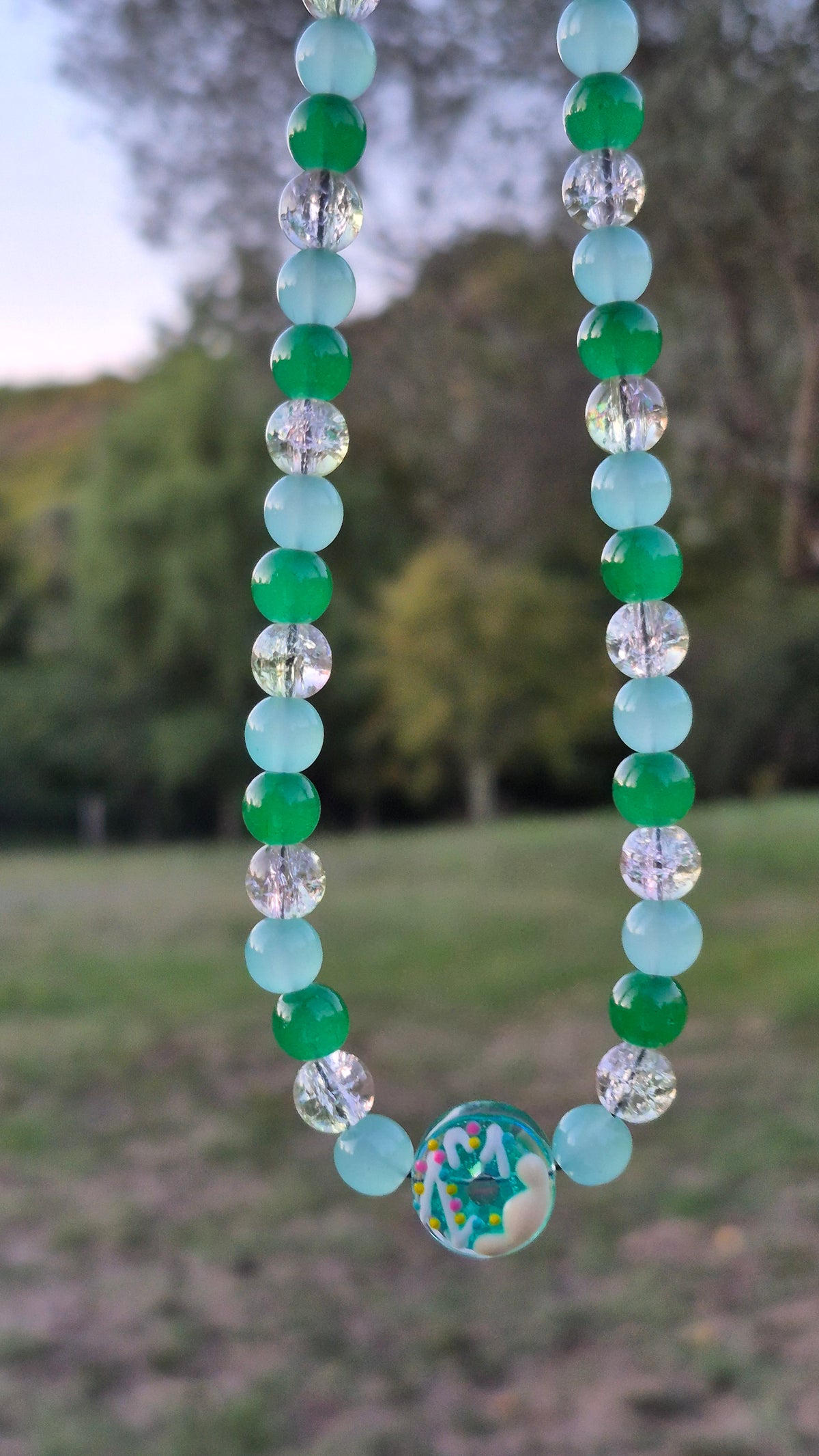 Collier "Donuts Kiwi"