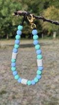 Collier vert bleu