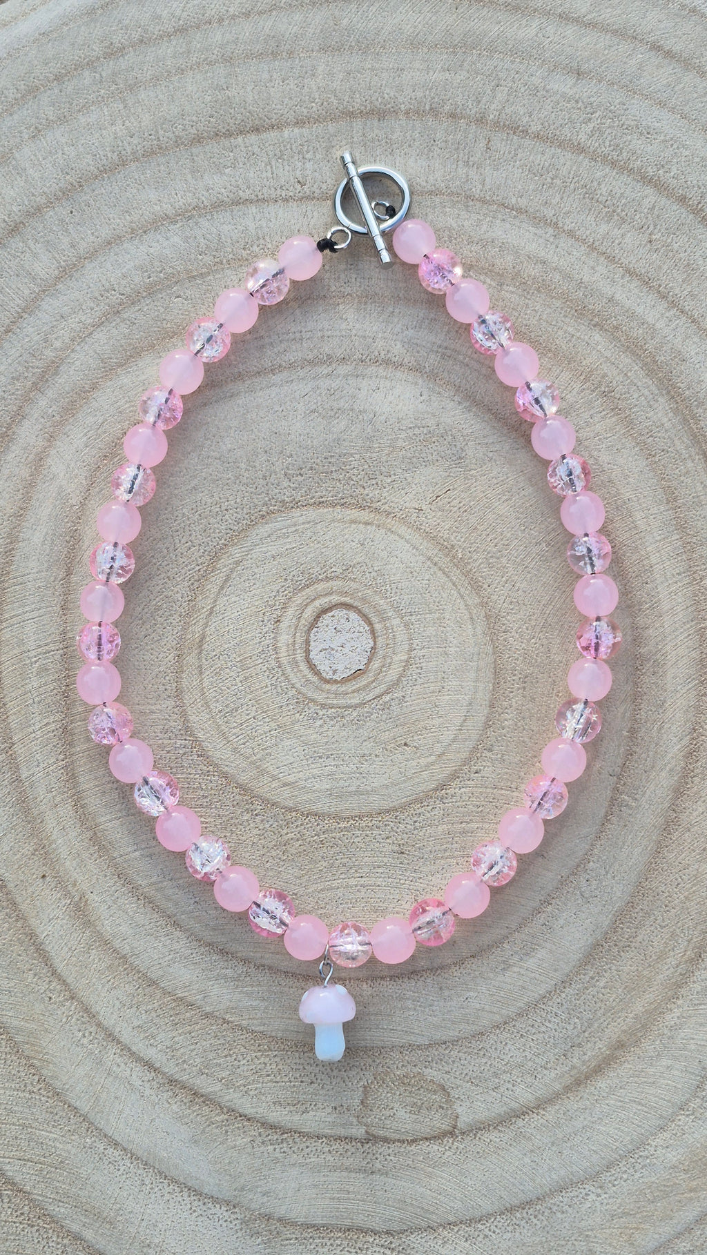 Collier rose paillette