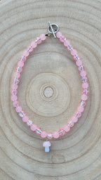Collier rose paillette
