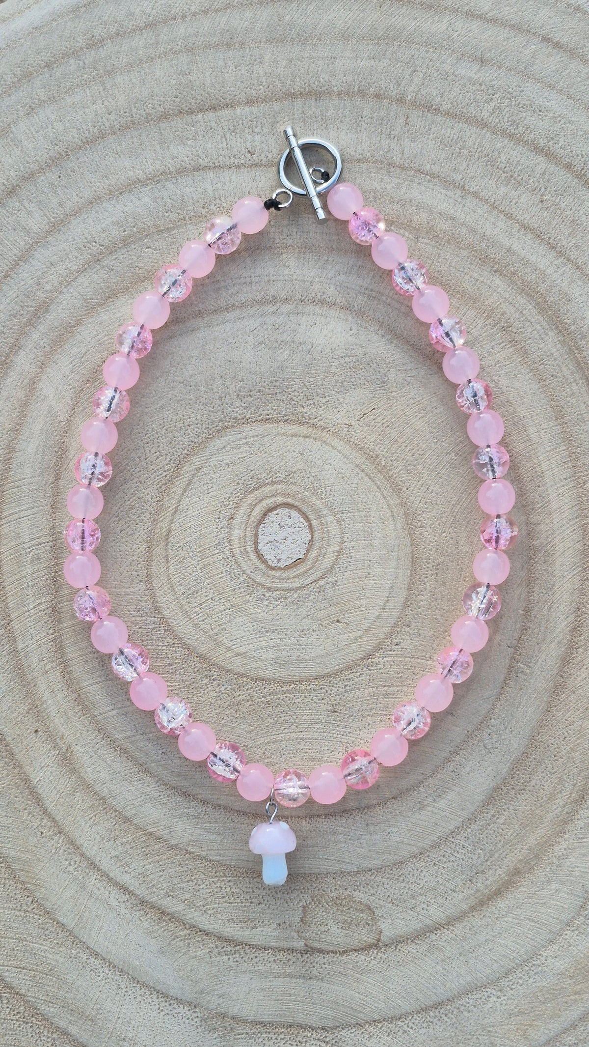 Collier rose paillette