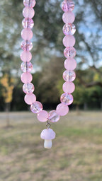 Collier rose paillette