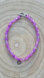 Collier violet paillette