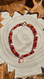 Collier Champignon-Feuilles