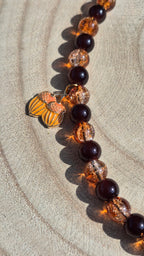 Collier Feuilles et Gland