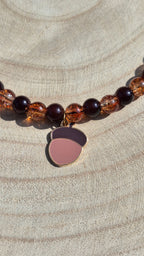 Collier Feuilles et Gland