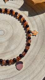 Collier Feuilles et Gland
