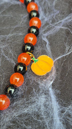 Collier Halloween Orange et Noir