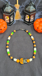 Collier Citrouille et Chat noir