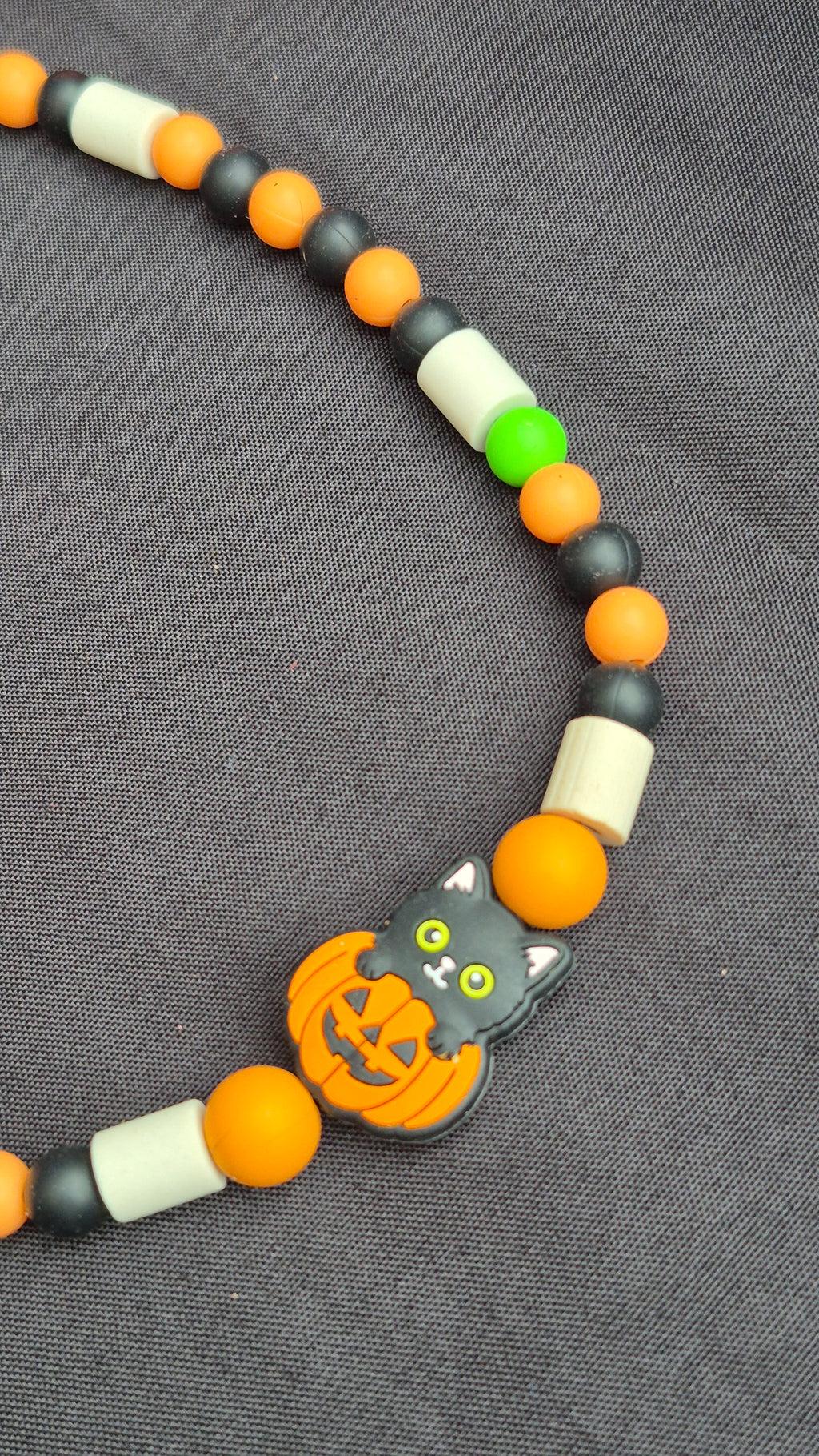 Collier Citrouille et Chat noir