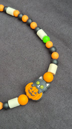 Collier Citrouille et Chat noir