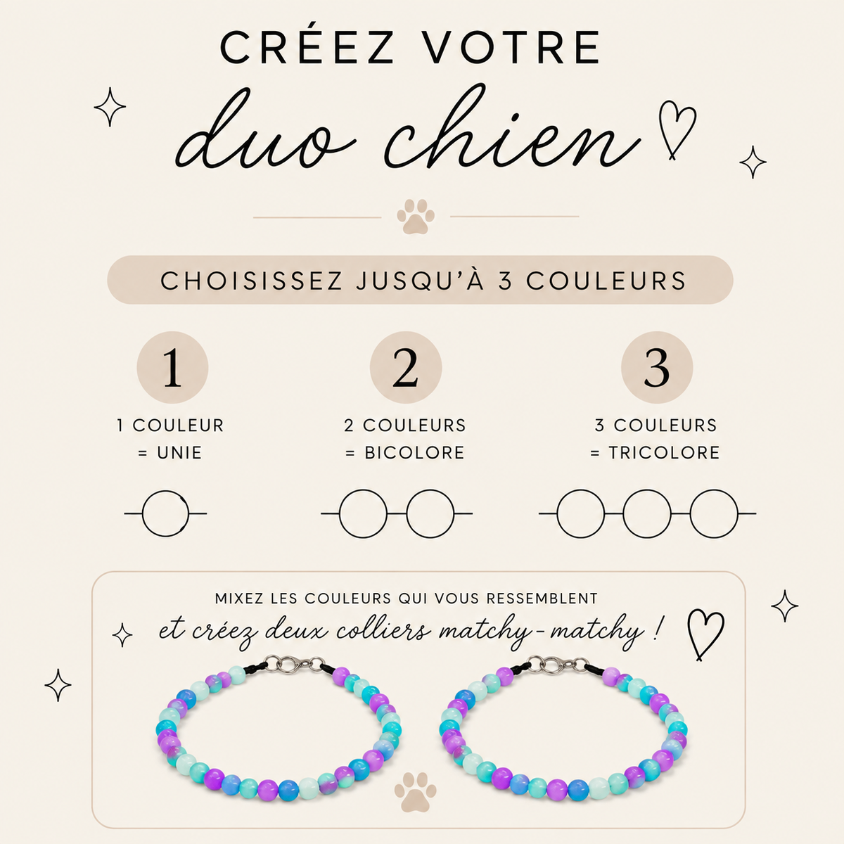 Duo chiens Matchy-Matchy